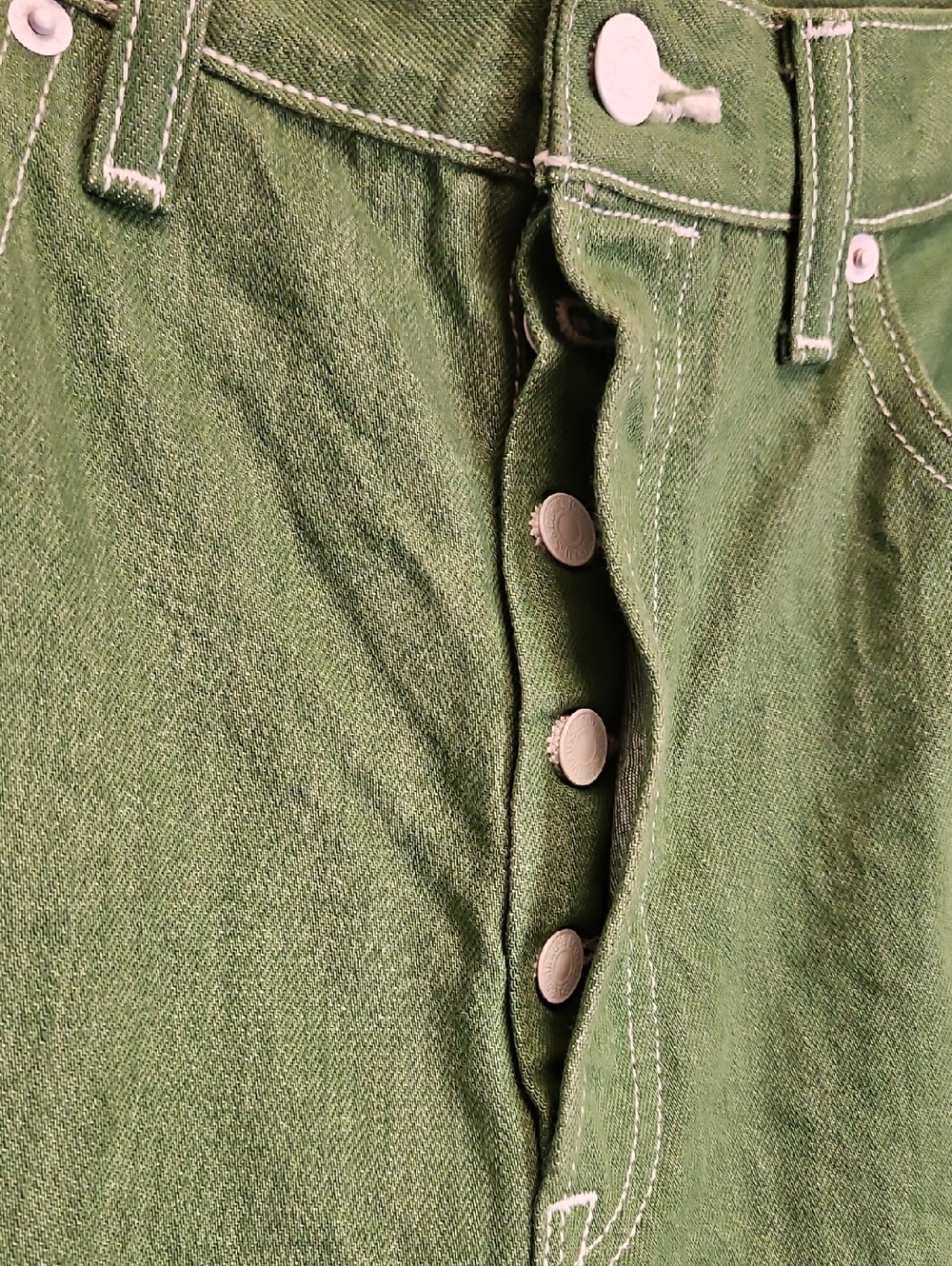 Levi's Men's Straight Jeans in Green - Picture 6 of 16